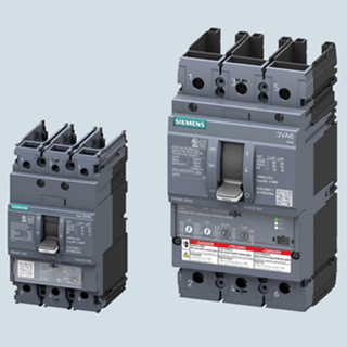 SIEMENS 3-pole, fixed-mounted, 100 % rated, 3VA61 to 3VA64 breaker