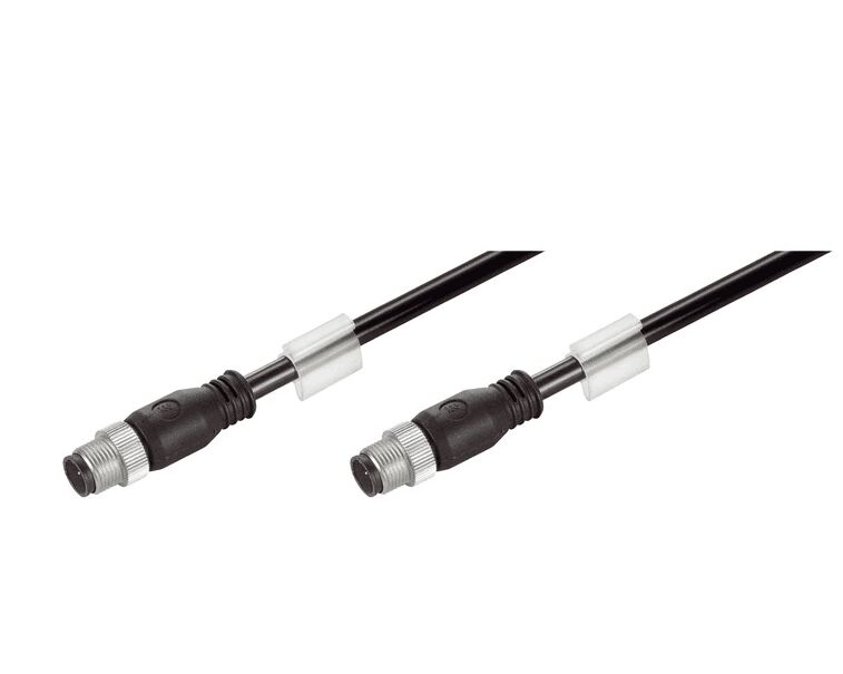 Weidmüller Industrial Ethernet IE-C5DB4RE0050MCSMCS-E 1010850050 System cable, M12 D-code – IP 67 straight pin, M12 D-code – IP 67 straight pin, Cat.5 (ISO/IEC 11801) / Cat.5e (TIA T568-B), Radox GKW S, 5 m