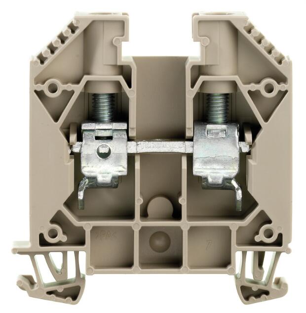 Weidmüller W-Series WDU 16 1020400000 Feed-through terminal, Screw connection, 16 mm², 1000 V, 76 A, Dark Beige