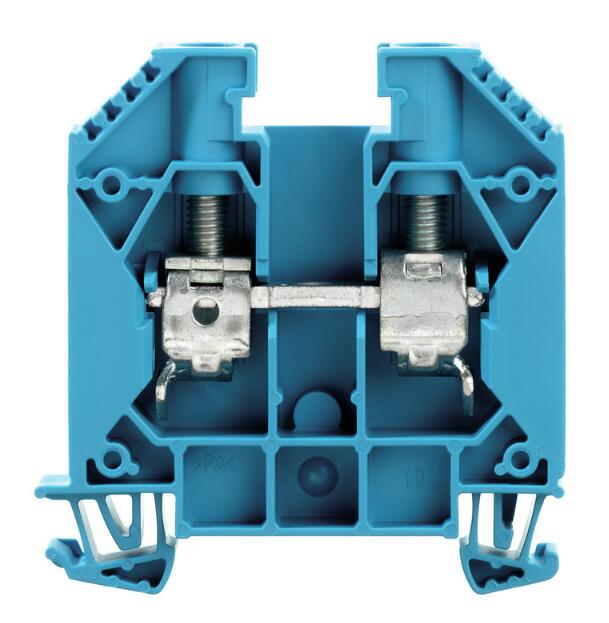 Weidmüller W-Series WDU 16 BL 1020480000 Feed-through terminal, Screw connection, 16 mm², 1000 V, 76 A, Blue