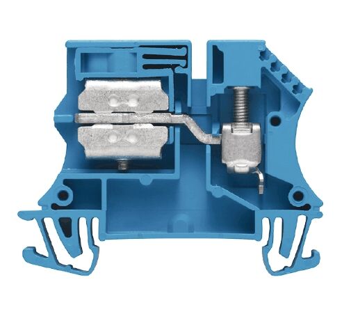 Weidmüller WNT 6 10X3 1010880000 Neutral conductor disconnect terminal, Busbar connection, 6 mm², 400 V, 41 A, sliding, Blue