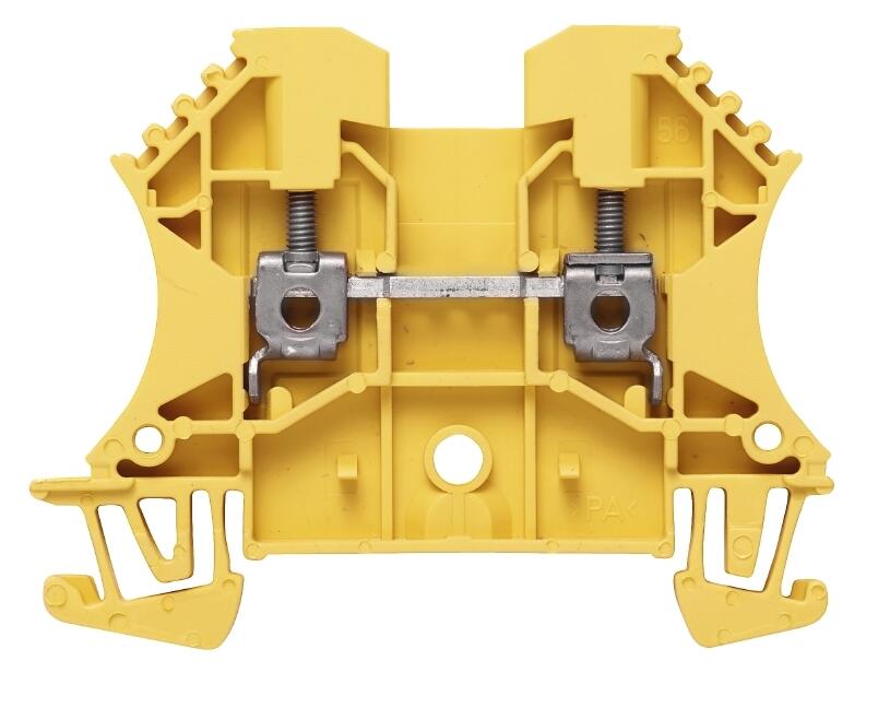 Weidmuller W-Series WDU 2.5 GE 1020020000 Feed-through terminal, Screw connection, 2.5 mm², 800 V, 24 A, Yellow