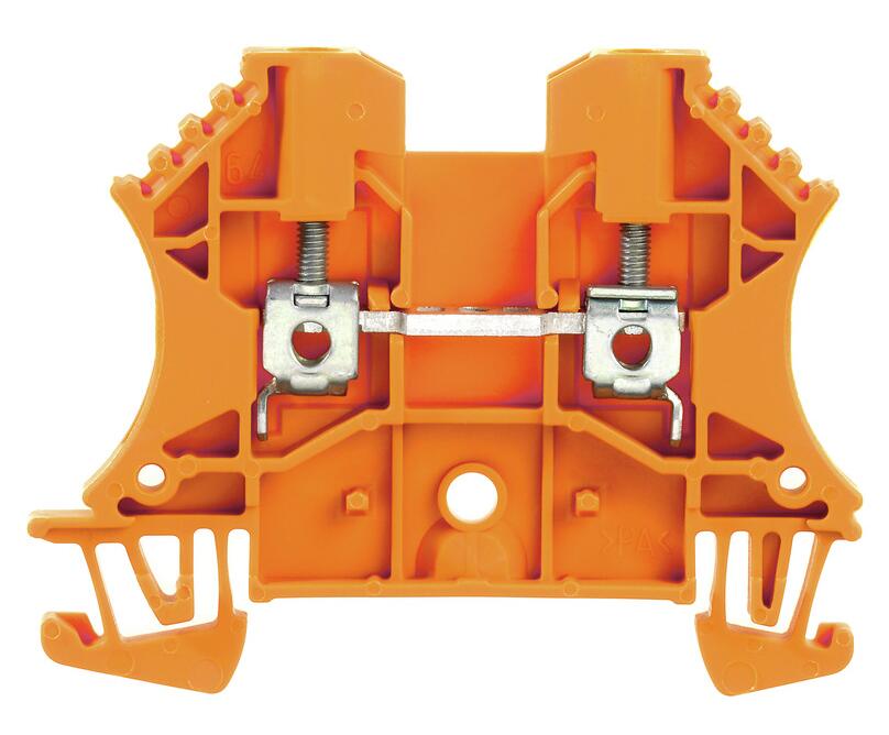 Weidmuller WDU 2.5 OR 1020060000 Feed-through terminal, Screw connection, 2.5 mm², 800 V, 24 A, Orange