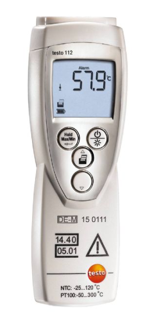 testo 112 – Officially calibratable one-channel temperature measuring instrument